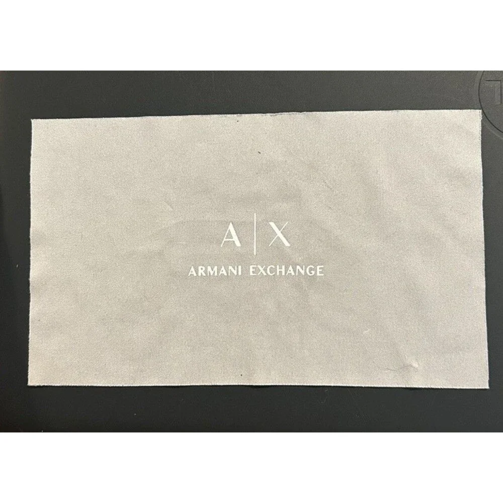 Armani Exchange Shiny Transparent Blue Eyeglass Frames Case Cloth 53-17-145